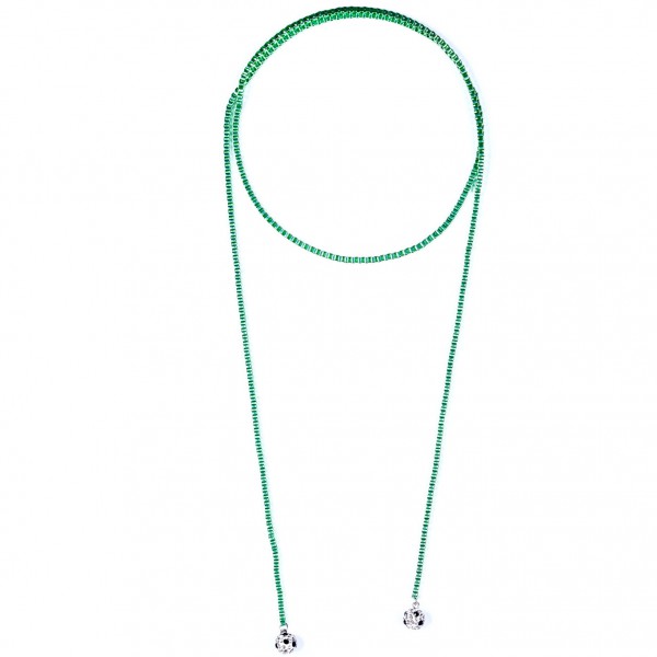 Halskette Viererkette kristall grün by 12teFRAU