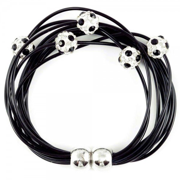 Magnetarmband Doppelpass schwarz