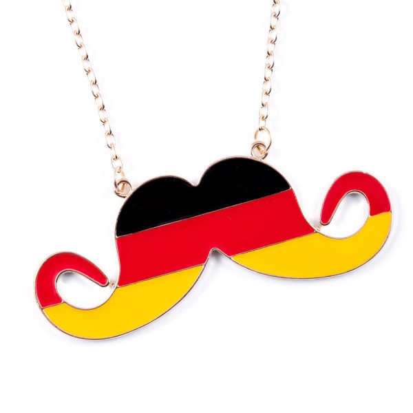 Halskette Moustache in Deutschlandfarben by 12teFRAU